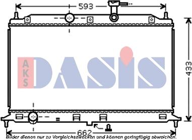 AKS Dasis 510074N - Radiator, engine cooling autospares.lv