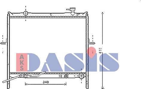 AKS Dasis 510194N - Radiator, engine cooling autospares.lv