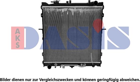 AKS Dasis 510140N - Radiator, engine cooling autospares.lv