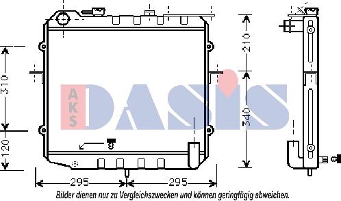 AKS Dasis 510150N - Radiator, engine cooling autospares.lv