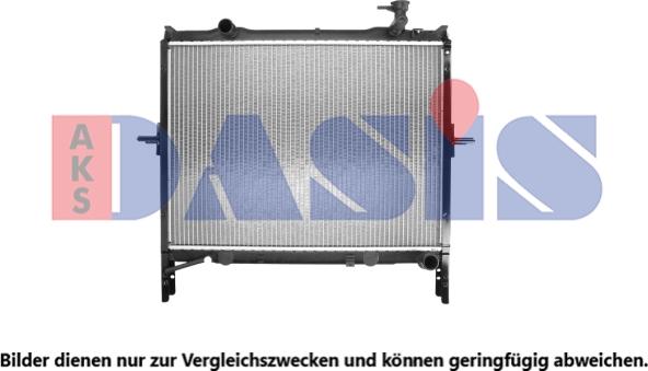 AKS Dasis 510157N - Radiator, engine cooling autospares.lv