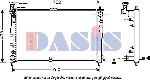 AKS Dasis 510120N - Radiator, engine cooling autospares.lv