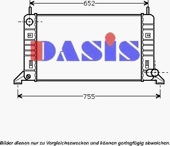 AKS Dasis 090550N - Radiator, engine cooling autospares.lv