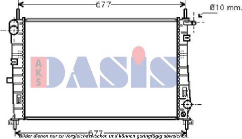 AKS Dasis 090043N - Radiator, engine cooling autospares.lv