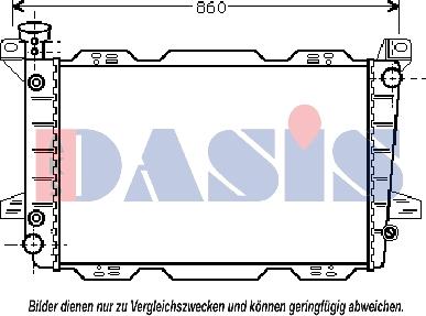 AKS Dasis 090055N - Radiator, engine cooling autospares.lv