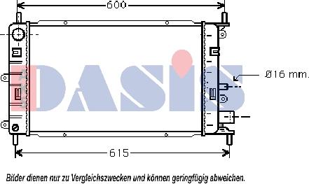 AKS Dasis 090067N - Radiator, engine cooling autospares.lv