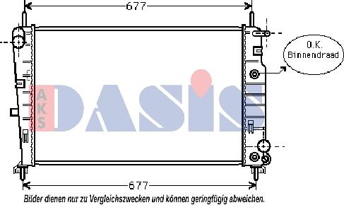 AKS Dasis 090031N - Radiator, engine cooling autospares.lv