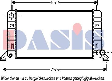 AKS Dasis 090032N - Radiator, engine cooling autospares.lv