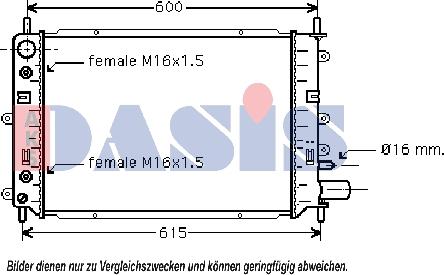 AKS Dasis 090810N - Radiator, engine cooling autospares.lv