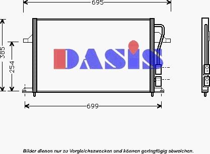 AKS Dasis 092240N - Condenser, air conditioning autospares.lv