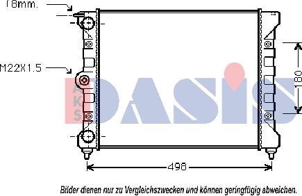 AKS Dasis 040440N - Radiator, engine cooling autospares.lv