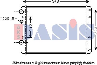 AKS Dasis 040042N - Radiator, engine cooling autospares.lv