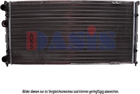 AKS Dasis 040015N - Radiator, engine cooling autospares.lv