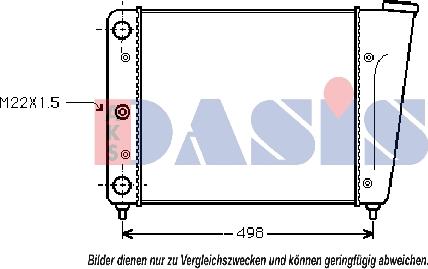 AKS Dasis 040170N - Radiator, engine cooling autospares.lv