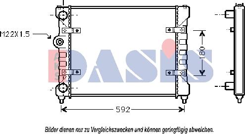 AKS Dasis 040330N - Radiator, engine cooling autospares.lv