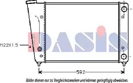 AKS Dasis 041020N - Radiator, engine cooling autospares.lv