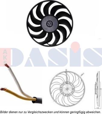 AKS Dasis 048054N - Fan, radiator autospares.lv