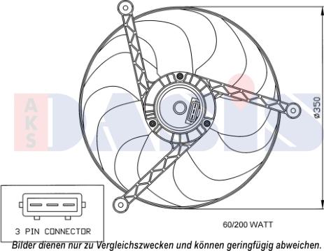 AKS Dasis 048109N - Fan, radiator autospares.lv