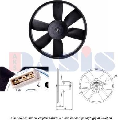 AKS Dasis 048170N - Fan, radiator autospares.lv