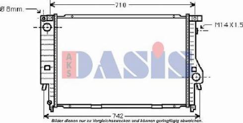 AKS Dasis 050530N - Radiator, engine cooling autospares.lv