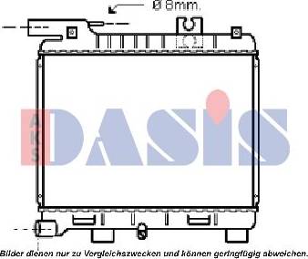 AKS Dasis 050021N - Radiator, engine cooling autospares.lv