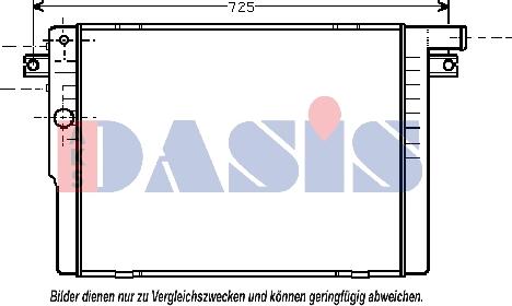 AKS Dasis 050890N - Radiator, engine cooling autospares.lv