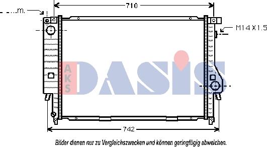 AKS Dasis 051040N - Radiator, engine cooling autospares.lv