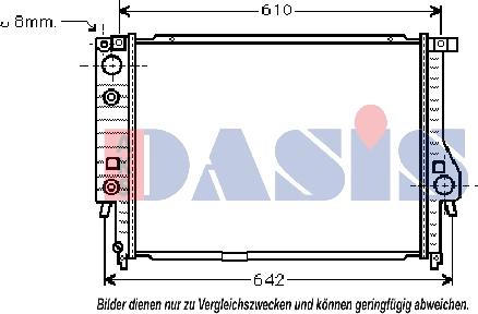 AKS Dasis 051000N - Radiator, engine cooling autospares.lv