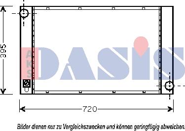 AKS Dasis 051003N - Radiator, engine cooling autospares.lv