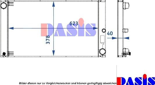 AKS Dasis 051002N - Radiator, engine cooling autospares.lv