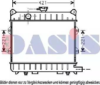 AKS Dasis 051370N - Radiator, engine cooling autospares.lv