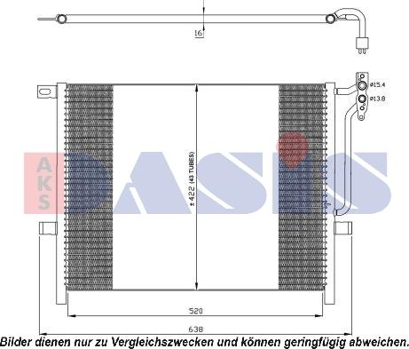 AKS Dasis 052017N - Condenser, air conditioning autospares.lv