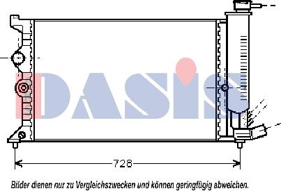 AKS Dasis 060450N - Radiator, engine cooling autospares.lv