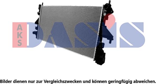 AKS Dasis 060091N - Radiator, engine cooling autospares.lv