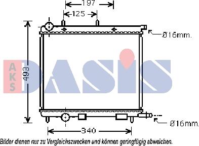 AKS Dasis 060056N - Radiator, engine cooling autospares.lv