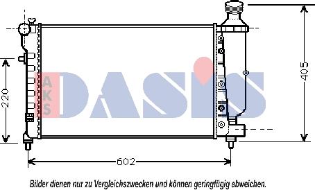 AKS Dasis 060035N - Radiator, engine cooling autospares.lv