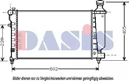 AKS Dasis 060036N - Radiator, engine cooling autospares.lv