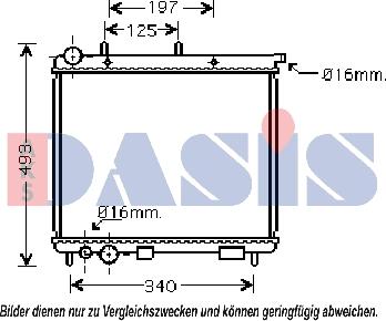 AKS Dasis 060028N - Radiator, engine cooling autospares.lv