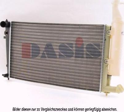 AKS Dasis 060850N - Radiator, engine cooling autospares.lv