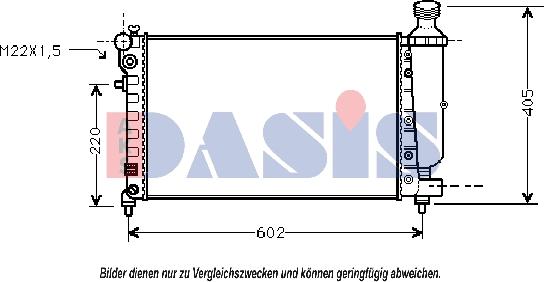 AKS Dasis 061070N - Radiator, engine cooling autospares.lv