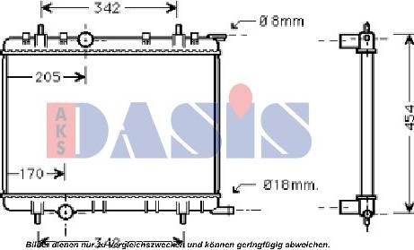 AKS Dasis 061120N - Radiator, engine cooling autospares.lv