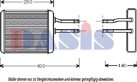 AKS Dasis 019002N - Heat Exchanger, interior heating autospares.lv