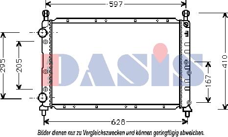 AKS Dasis 010360N - Radiator, engine cooling autospares.lv