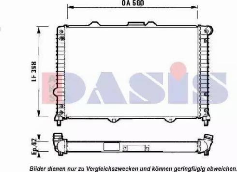 AKS Dasis 011050N - Radiator, engine cooling autospares.lv