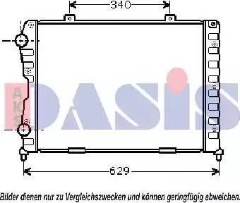 AKS Dasis 011070N - Radiator, engine cooling autospares.lv