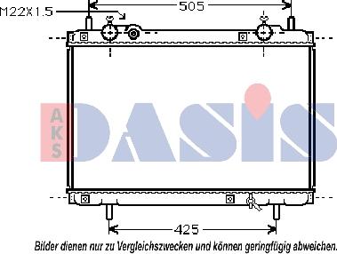 AKS Dasis 080970N - Radiator, engine cooling autospares.lv