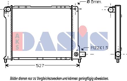 AKS Dasis 080470N - Radiator, engine cooling autospares.lv