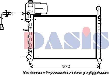 AKS Dasis 080630N - Radiator, engine cooling autospares.lv