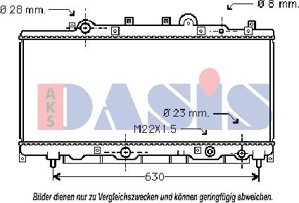 AKS Dasis 080042N - Radiator, engine cooling autospares.lv