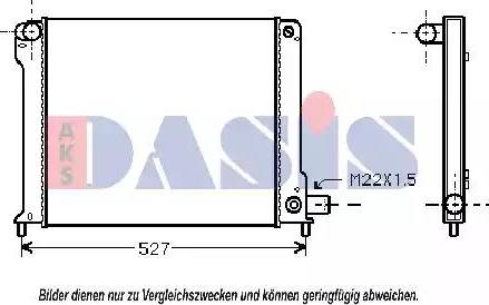 AKS Dasis 080053N - Radiator, engine cooling autospares.lv